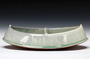 Divided Dish, 9” x 5” x 2”, cone 5 oxidation, 2012