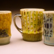 cups 2003, porcelain, decals, luster